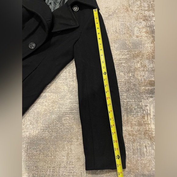 J Crew Women's Black Double Breasted Wool Pea Coat Size Medium Tall Style #66920 - Picture 9 of 9